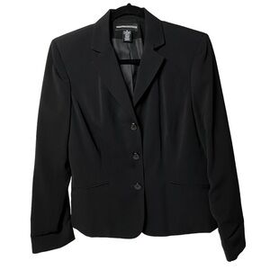 Norton McNaughton 3 Button Black Blazer Lined Long Sleeve Business Workwear